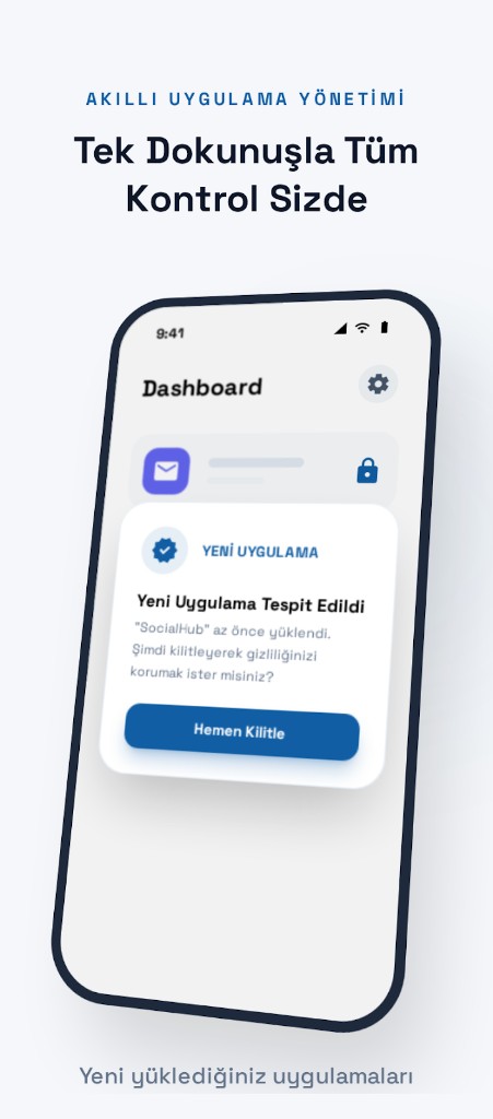 AppLock dashboard - New app detected